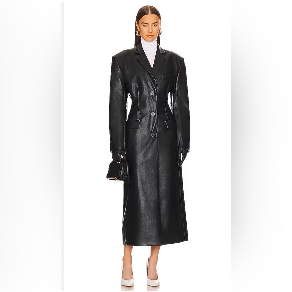 Helsa Vegan Leather Trench Coat